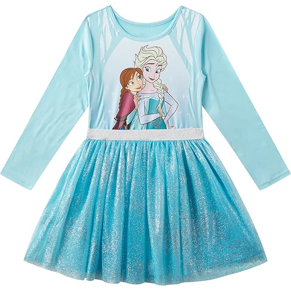 Amazon.com: Disney Frozen Elsa Girls Long Sleeve Dress for Toddler and  Little Girls Purple: Clothing, Shoes & Jewelry