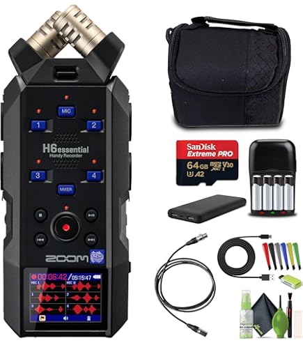 Amazon.com: Zoom H6essential 6-Track 32-Bit Float Portable Audio Amazon.com: Zoom H6essential 6-Track 32-Bit Float Portable Audio