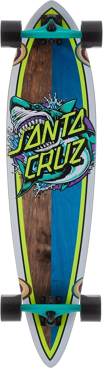 Santa Cruz Longboard Complete Shark Dot Pintail Blue 9.58" x 39.0"