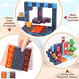 COOLJOYA Magnetic Blocks 54PCS Kids STEM Building Toys Montessori 3-8 view 3