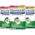 Cough Suppressant and Expectorant, Mucinex DM Maximum Strength 12 Hour Tablets, 42ct, 1200 mg Guaifenesin, Relieves Chest Congestion, Quiets Wet and Dry Cough (Pack of 3)