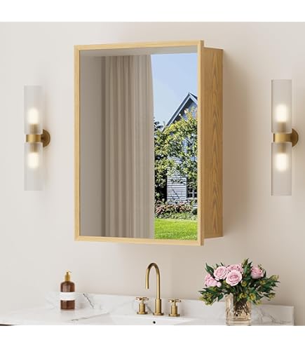 Amazon.com: Zenith K16, Swing Door Medicine Cabinet, Oak : Home