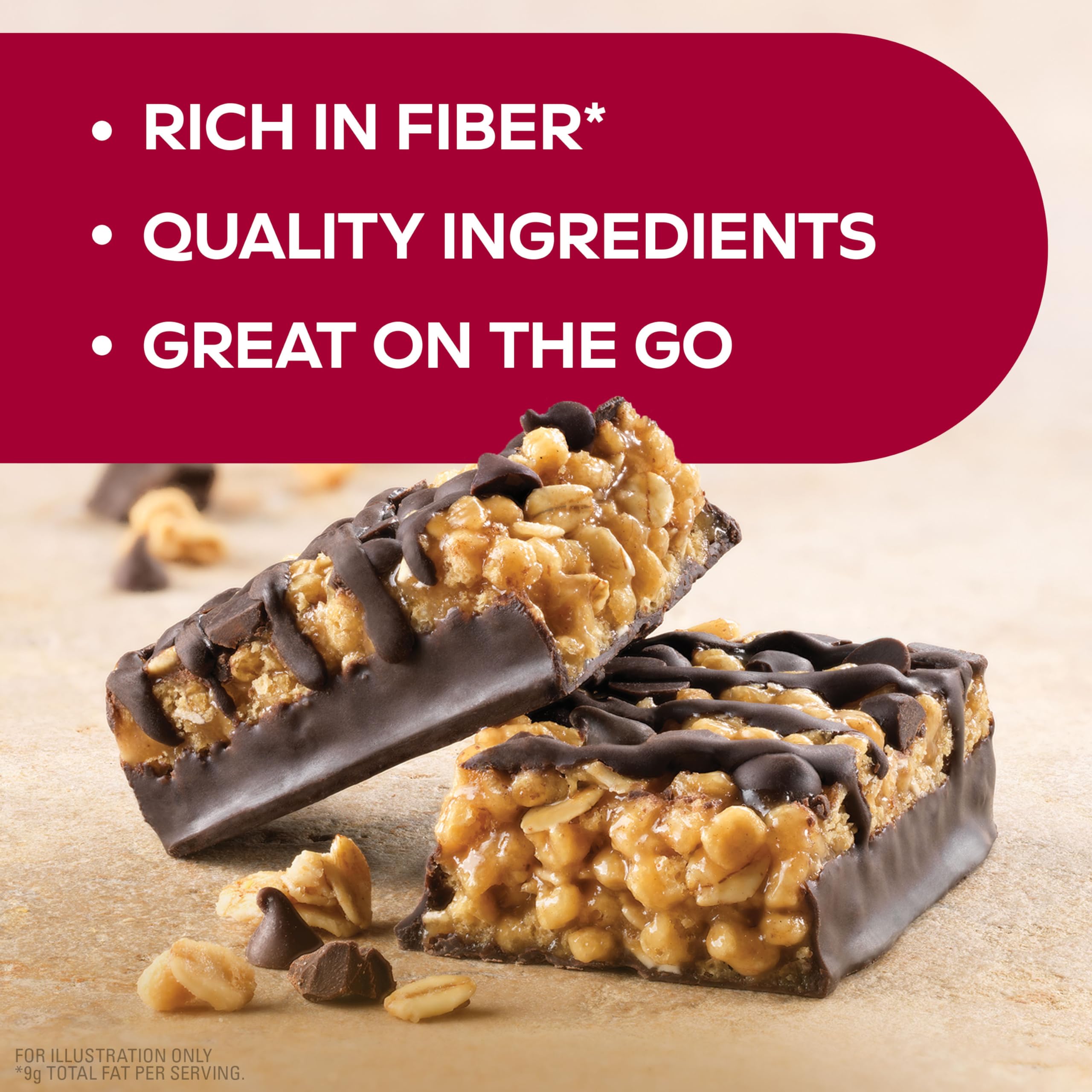 Atkins Chocolate Chip Granola Protein Meal Bar, High Fiber, 17g Protein