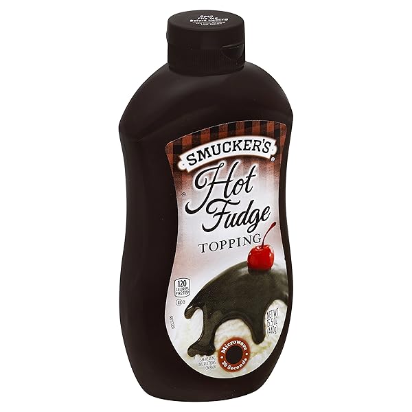 SMUCKER’S MICROWAVEABLE HOT FUDGE TOPPING, 15.5 OZ