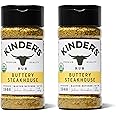 Kinder's Organic Buttery Steakhouse Rub, Premium Quality Seasoning, MSG Free, USDA Certified Organic, 3 oz (2 Pack)