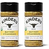 Kinder's Organic Buttery Steakhouse Rub, Premium Quality Seasoning, MSG Free, USDA Certified Organic, 3 oz (2 Pack)