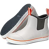 Furuian Women's Deck Boots Ankle Rain Boots Fishing Boots Rubber Waterproof Slip-Resistant Outdoor Work Shoes