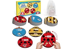 Kasfalci CVC Word Cards,CVC Word Games,Phonics Games,Speech Therapy Toys for Toddlers Kids,Learn to Read,Spelling Reading Learning Games,Kindergarten Preschool Learning Activities Educational Toy Gift