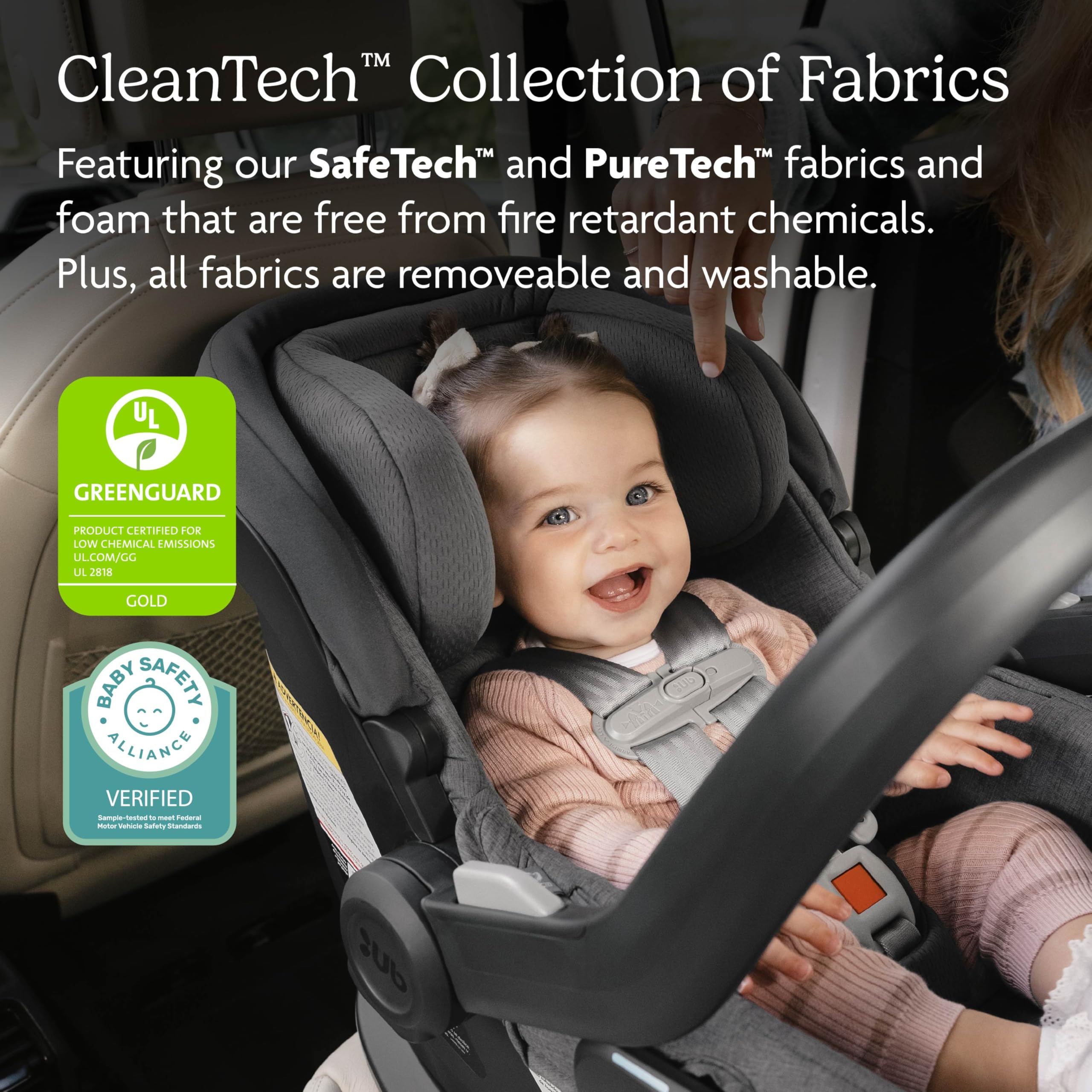 UPPAbaby Mesa V2 Infant Car Seat/Easy Installation/Innovative SmartSecure Technology/Base + Robust Infant Insert Included/Direct Stroller Attachment/Stella (Grey Mélange)