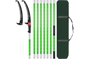 Loyesm 26ft Tree Trimmers Long Handle Pruner, Manual Extension Pole Saw, Extendable Tree Branch Trimmer with Alloy Steel Saw Blades for Garden