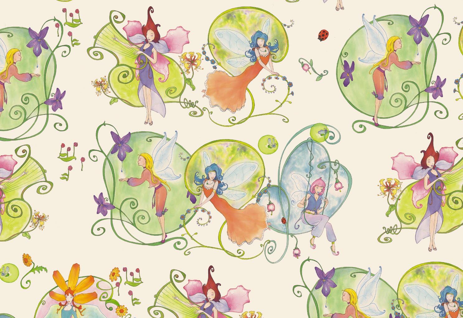 Tassotti Flower Fairies Wrapping Paper