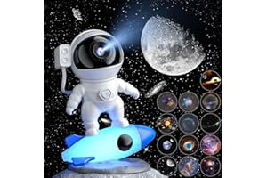 CHICLEW Astronaut Galaxy Projector with 4K 13 Film Discs, Star Projector for Bedroom, Planetarium Projector 360° Adjustable, Starry Night Light Projector for Kids