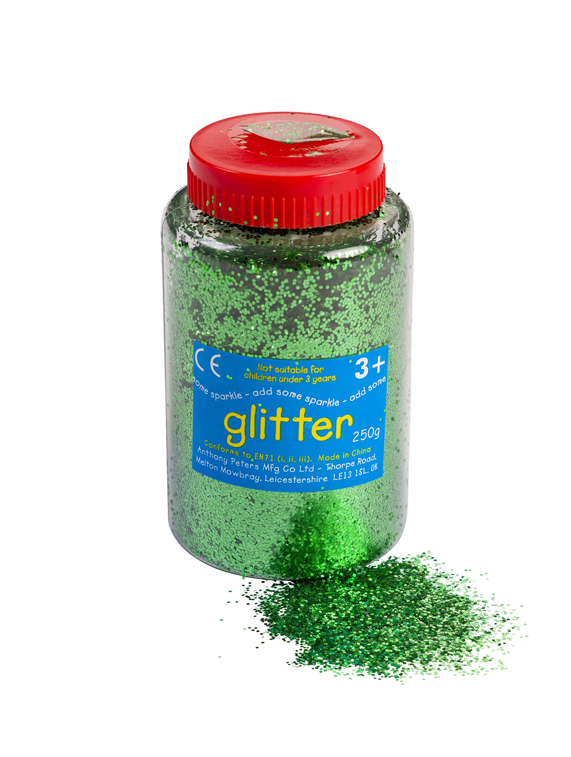 Glitter | 250gram tub with Easy Pouring, resealable lid | Glitter Art | Green