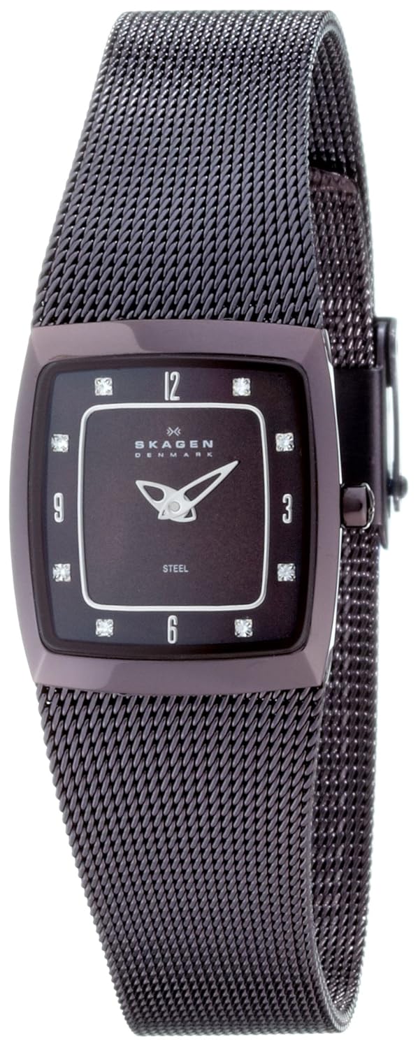 Skagen Ladies Watch 380XSMM1 with Black Stainless Steel Bracelet and