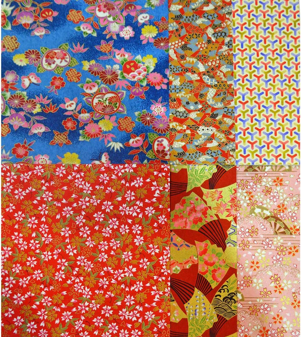 Yuzen Washi Paper 15x15cm Japanese Chiyogami 60 Sheets Assortment (Chiyogami) - Image 4