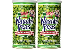 VALUBNDL: Hapi Wasabi Green Peas Spicy Snack (Bulk 2-Pack) – 560g Total (280g Cans) – Intense Wasabi Coated Peas – VALUBNDL S