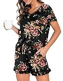 PrinStory Womens Pajamas Set Lounge Sets Short