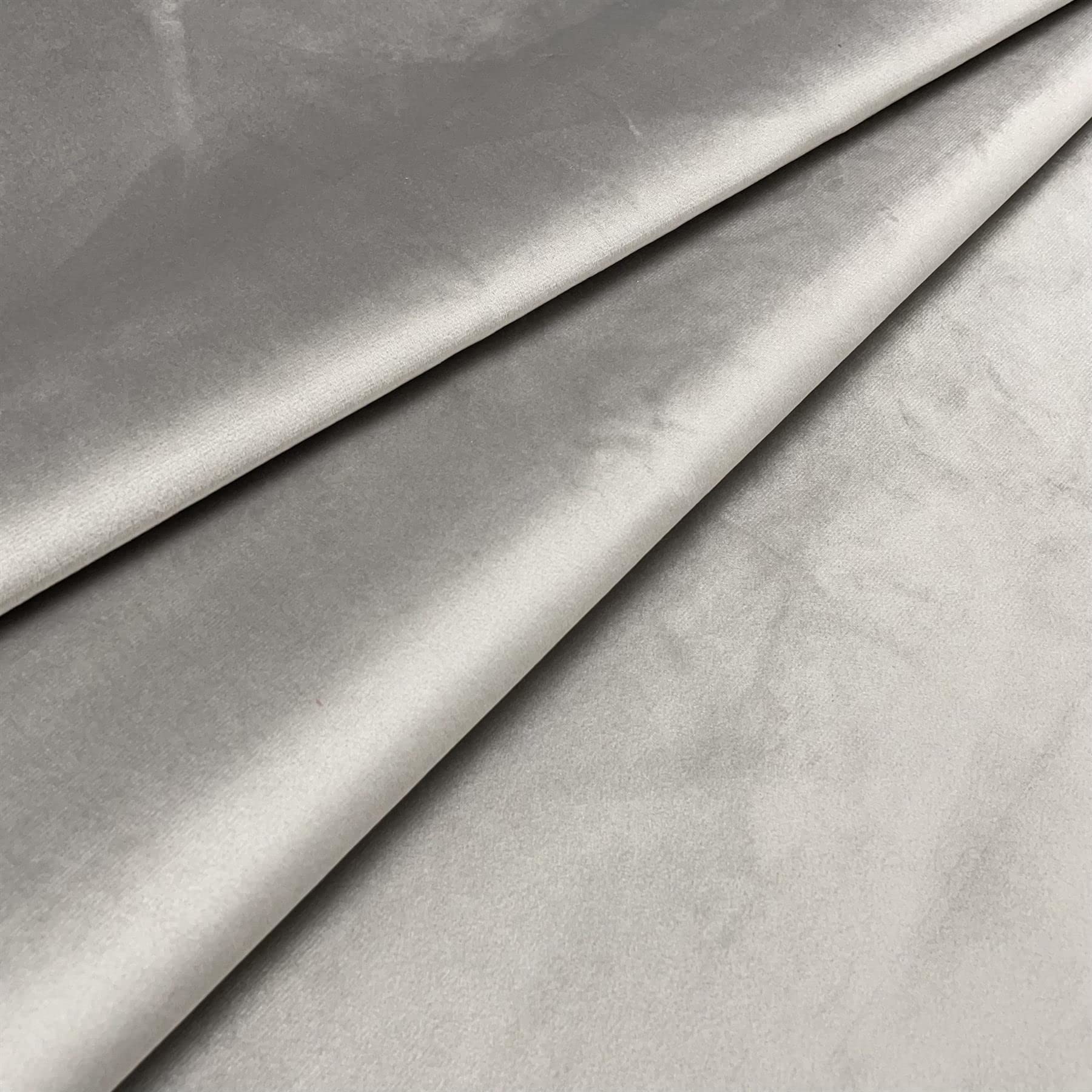 Regents Lux Soft Touch Plain Velvet Fire Retardant Plush Low Velour Cushion Sofa Upholstery Fabric Sold by The Metre - Mole Grey - 3 Metres
