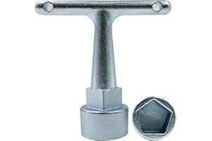 FOLLDE Folde Water Meter Wrench & Curb Stop Wrench For Pentagon Curb Boxes, Water Meter Cover Key