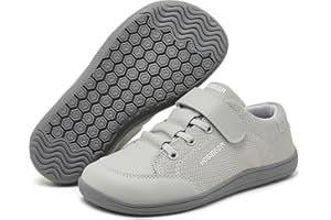 HOBIBEAR Kids Barefoot Shoes Wide Toe Box Zero Drop for Boys Girls Toddler Little Big Kid Walking Minimalist Sneaker
