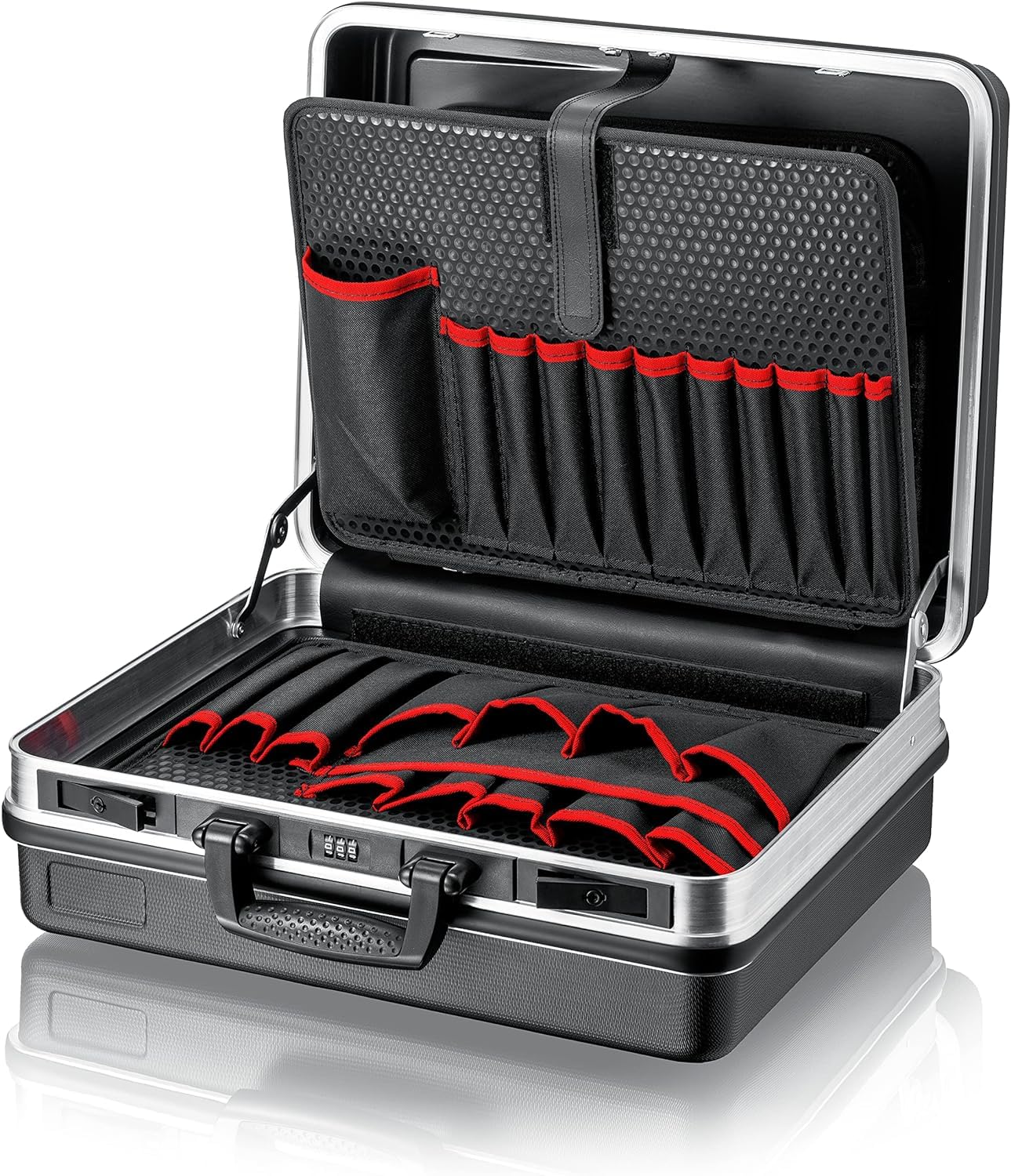 KNIPEX Tool Case Basic, Empty, 41 Inserting Options, 27 L Volume, 465 x 200 x 410 mm, Empty Tool Box, Tool Case, 00 21 05 LE
