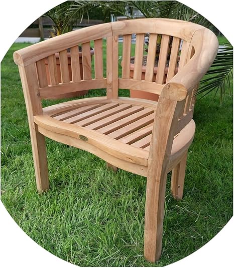 Sa Teck Banane Fauteuil Fauteuil De Jardin Chaise De Jardin Fauteuil De Jardin En Bois Bois Tres Solide Modele Coco De As De S Amazon Fr Jardin