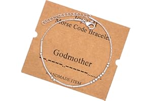 JoycuFF Friendship Morse Code Bracelets Inspirational Gifts For Best Friends Women Mother Daughter Aunt Sister Mothers Day Birthday Valentine'S Day Christmas Stianless Steel Jewelry