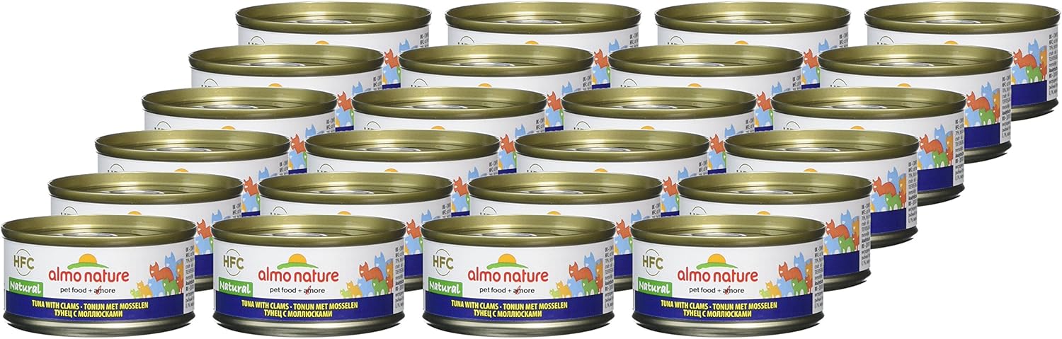 Almo Nature HFC Natural - Wet Cat Food for Adult Cats - Tuna with Clams - Human Grade, Gluten Free - 70g, Pack of 24 - Image 5