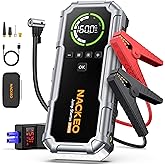 8000A 160PSI Jump Starter with Air Compressor, Car Jumper Starter Portable (All Gas/10L Diesel), 12V Jump Starter Jump Box with Jumper Cables, Force Start, LED Light, Power Bank