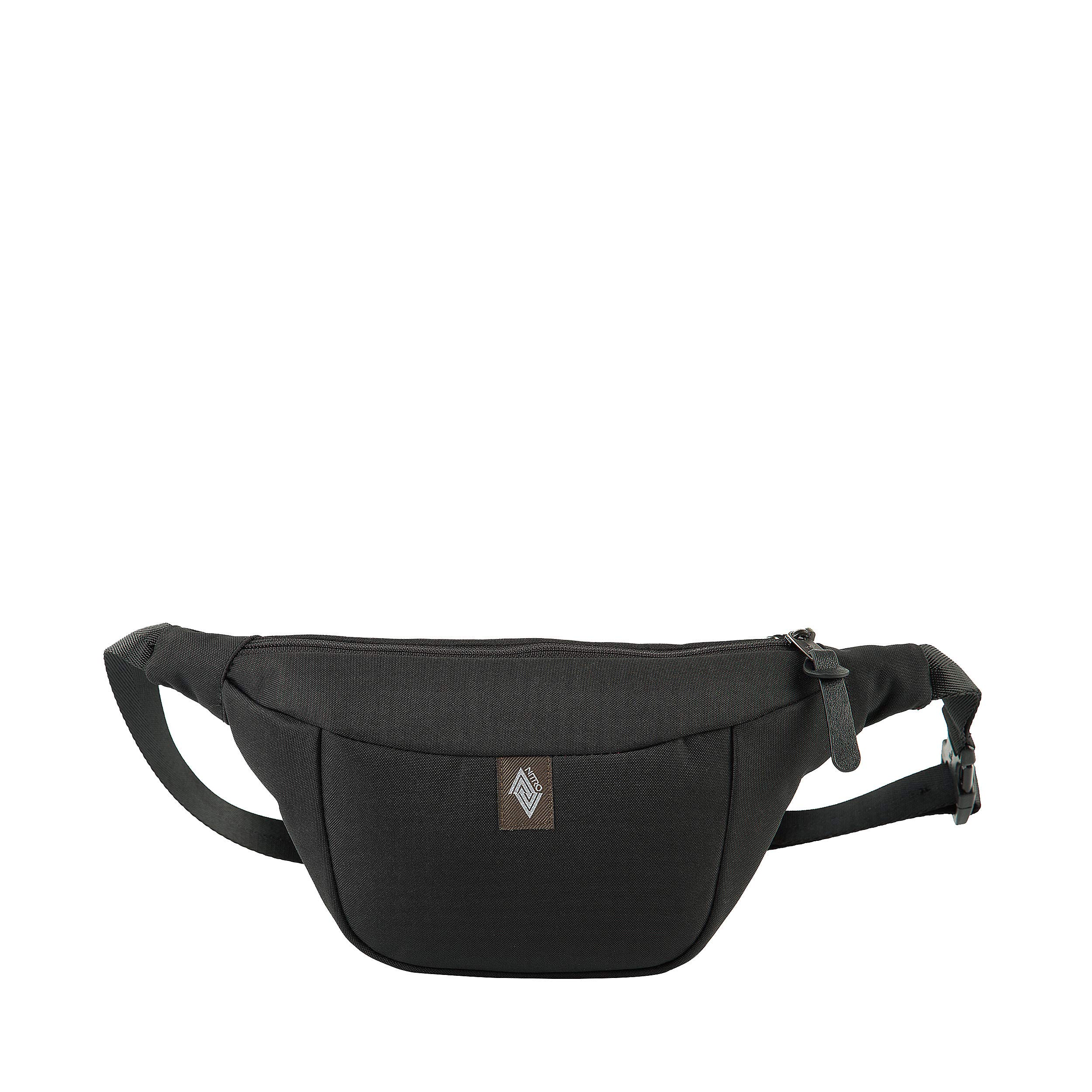 Hip Bag, Stylische Brusttasche, Gürteltasche mit 2 Fächern, Travel Pack, Heritage Umhängtasche, Festival Hüfttasche, Bauchtasche, 25 x 14 x 8cm, True Black