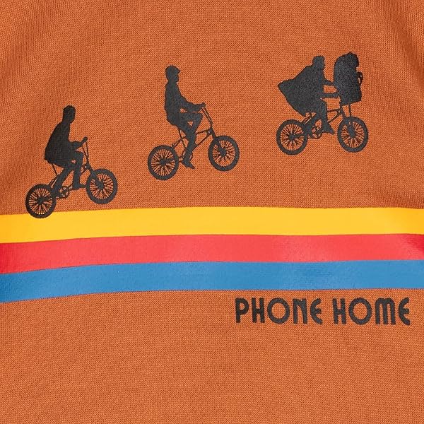 E.T. THE EXTRA-TERRESTRIAL TODDLER BOYS FLEECE PULLOVER HOODIE BROWN 4T