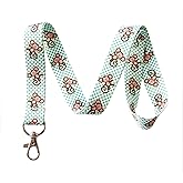 Monkey Print Lanyard Key Chain Id Badge Holder