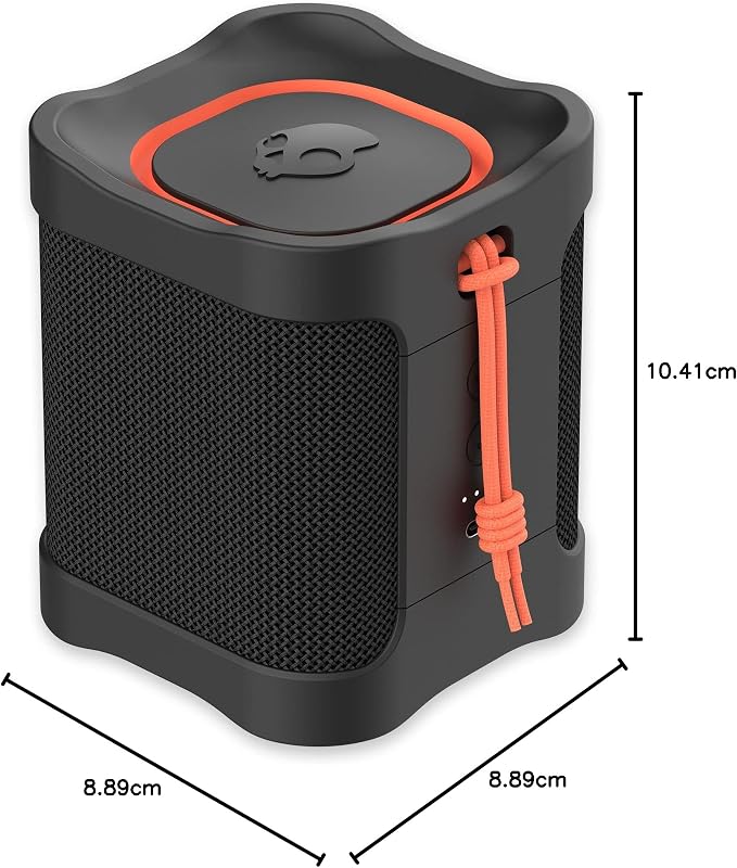 Terrain Mini Wireless tragbarer Bluetooth-Lautsprecher, Wasserdicht (IPX7), 14 Stunden Akkulaufzeit, True-Wireless-Stereo mit integriertem Trageriemen für Reisen, Outdoor-Einsätze, Schwarz