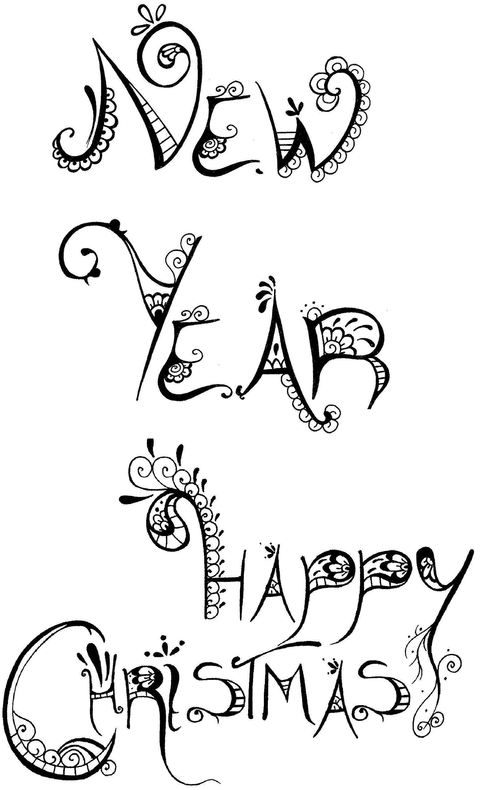 Dali Art Sentiments Christmas and New Year Clear Stamp