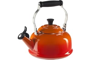 Le Creuset Enamel On Steel Whistling Tea Kettle, 1.7 qt., Flame