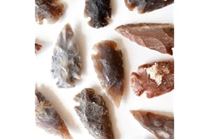 CRAFTSTRIBE Arrowhead Agate Stones, Replica Modern Carved Pieces - Lot of 25 Pcs