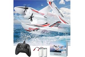 AIGIMU RC Airplane, 3CH RC Plane Ready to Fly, 2.4GHz Remote Control Airplane with 6-axis Gyro RTF Amphibious Tri-Phibian Aircraft for Beginners Boys Kids Adults
