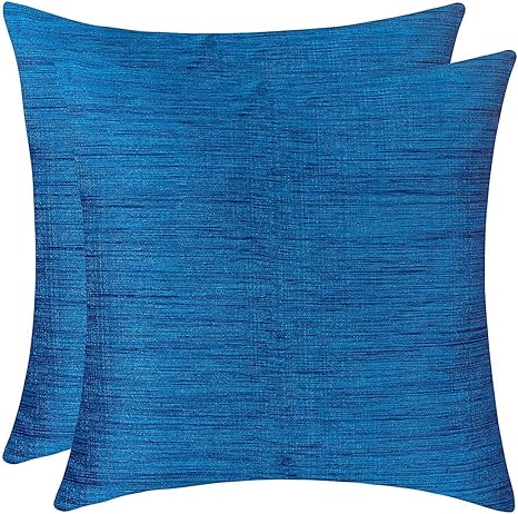 White Petals Blue Cushion Covers 