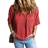 EVALESS Womens Summer Tops Oversized T Shirts Short Sleeve Blouses for Women Dressy Casual Work Outfits