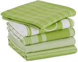 DII Foodie Kitchen Dish Towels & Dish Cloths Set Lime Green Ultra Absorbent 5pc view 3