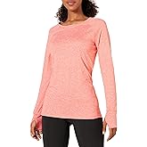 Amazon Essentials Womens Brushed Tech Stretch Long-Sleeve Crewneck Shirt (Available in Plus Size)