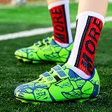 Hanani Boys Girls Football Boots FG/AG Soccer Shoes Green view 2