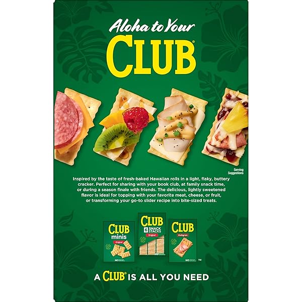 CLUB CRACKERS, LUNCH SNACKS, SNACK CRACKERS, SWEET HAWAIIAN, 13.7OZ BOX (1 BOX)