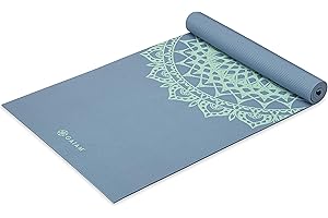 Gaiam Yoga Mat - Premium 5mm Print Thick Non Slip Exercise & Fitness Mat for All Types of Yoga, Pilates & Floor Workouts (68" x 24" x 5mm)