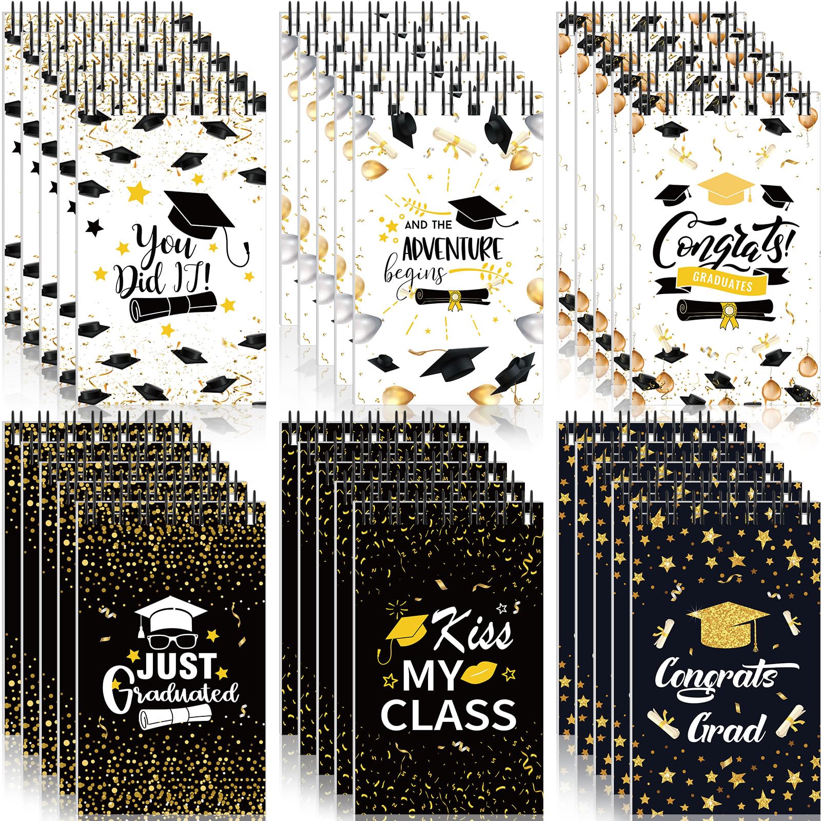 Skyygemm 30 Pcs 2025 Graduation Gift Bulk Graduation Notebook Mini ...