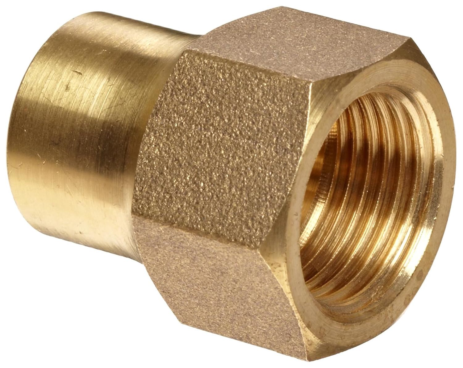 Anderson Metals Brass Tube Fitting, Long Flare Nut, 1/2" Tube OD