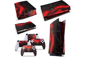PS5 Disk Console Spider Skin Decal Mahogany Vinal Sticker + 2 Controller Skins Set