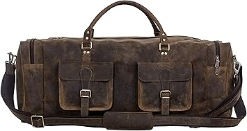 komalc leather duffel