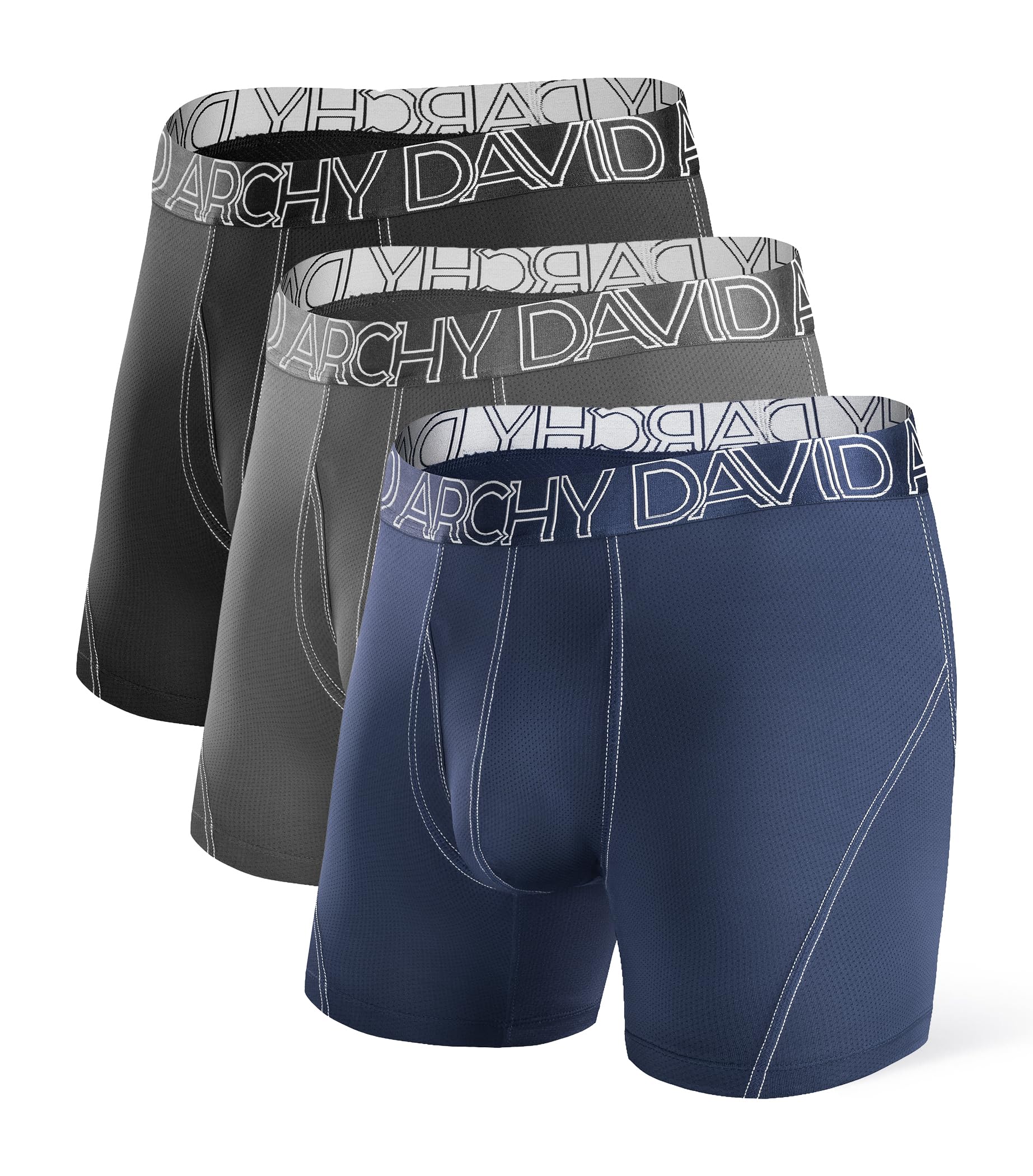 DAVID ARCHY Mens Underwear Mesh Quick Dry Boxer