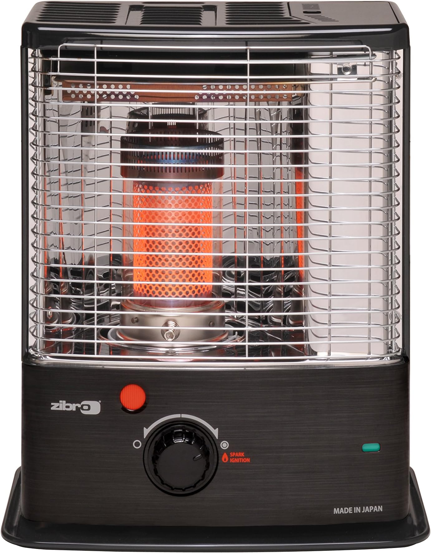 Zibro RS 291 Mechanical Fuel Stove, 2.90 kW, Piezo, TF, 44 m2, Stainless Steel/Black